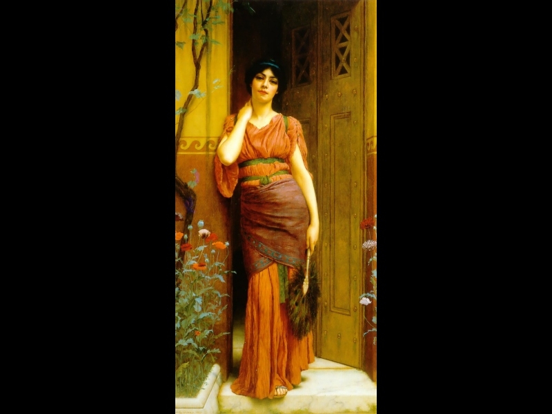 John William Godward (1861-1922) - At the Garden Door.JPG